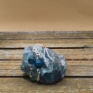 Apatite and Sterling Silver Drop Earrings
